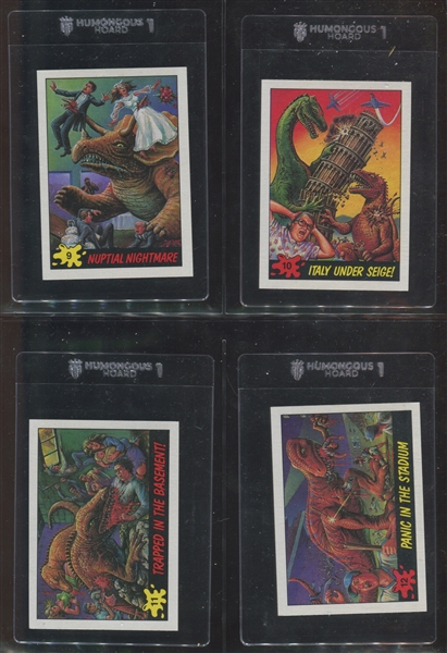 1988 Topps Dinosaurs Attack Complete Set of (55) Cards and (11) NM-MT Stickers