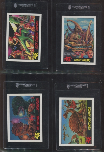 1988 Topps Dinosaurs Attack Complete Set of (55) Cards and (11) NM-MT Stickers