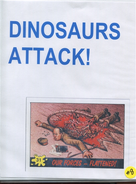 1988 Topps Dinosaurs Attack Complete Set of (55) Cards and (11) NM-MT Stickers