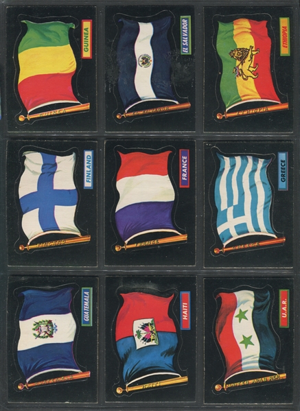 1970 O-Pee-Chee Flags of the World Complete Set of (77) Cards and (17) Pieces Play Money