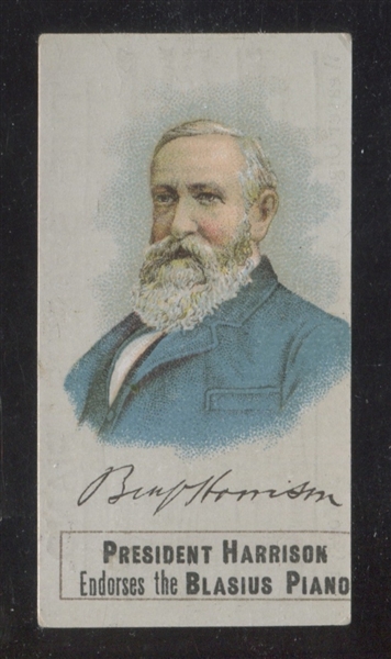 H600 Blasius Piano Presidents Card - Benjamin Harrison