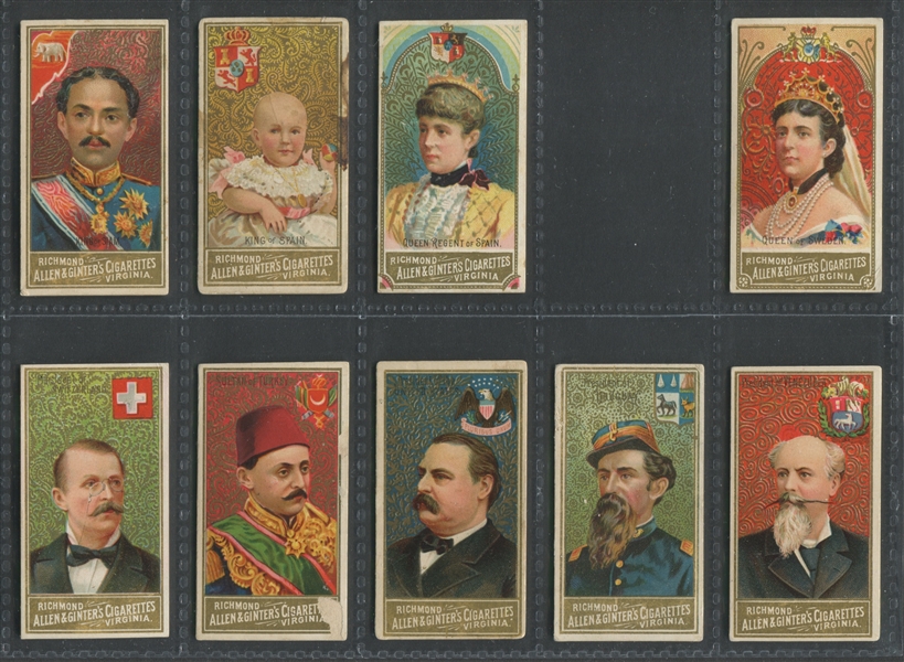 N34 Allen & Ginter World's Sovereigns Near Set (45/50) Cards