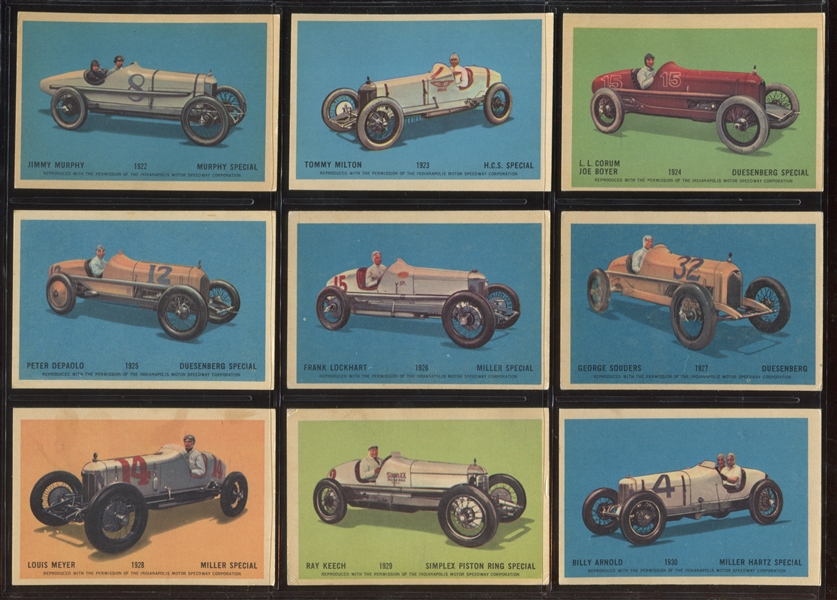 V338-2 Parkhurst Indianapolis Speedway Winners Complete Set of (50) Cards