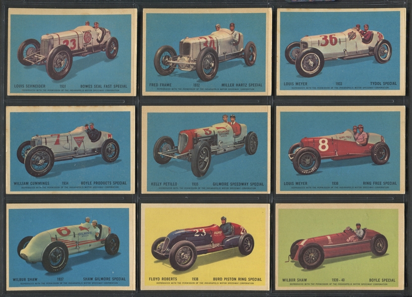 V338-2 Parkhurst Indianapolis Speedway Winners Complete Set of (50) Cards