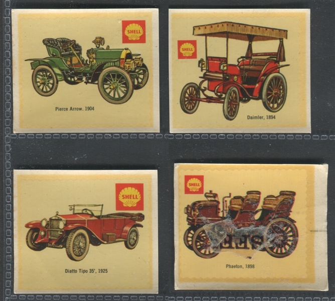 UO-UNC Shell Oil Antique Autos Decals Lot of (20) Decals