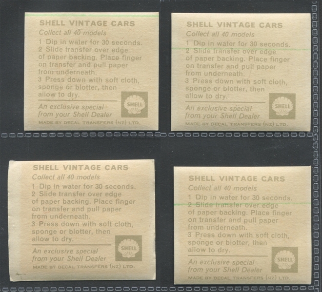 UO-UNC Shell Oil Antique Autos Decals Lot of (20) Decals