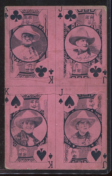 1920's Exhibit 4-1 Western Stars Playing Card Advertisement for People's Store