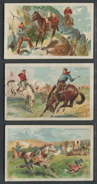 N105 Duke Honest Long Cut Cowboys Lot of (9) Cards