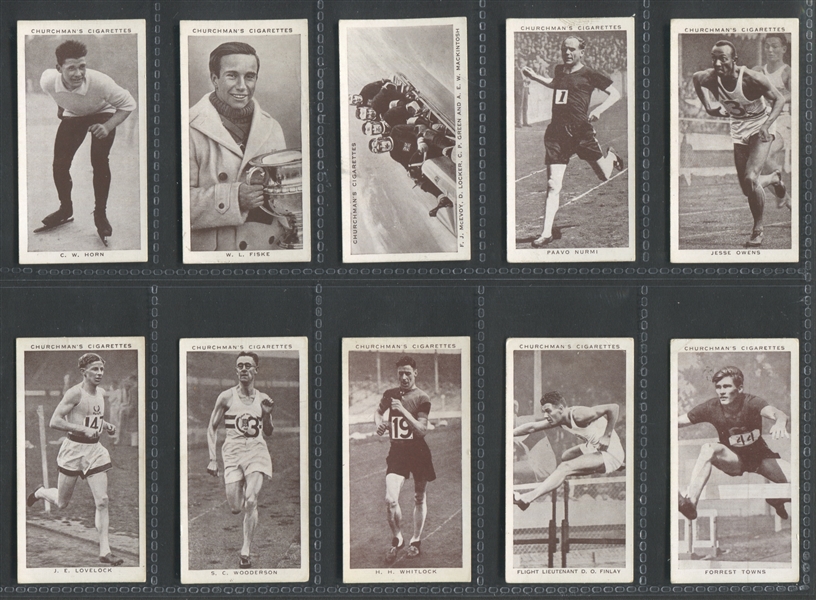 1939 Churchman Kings of Speed Complete Set of (50) Cards with Owens/Hughes