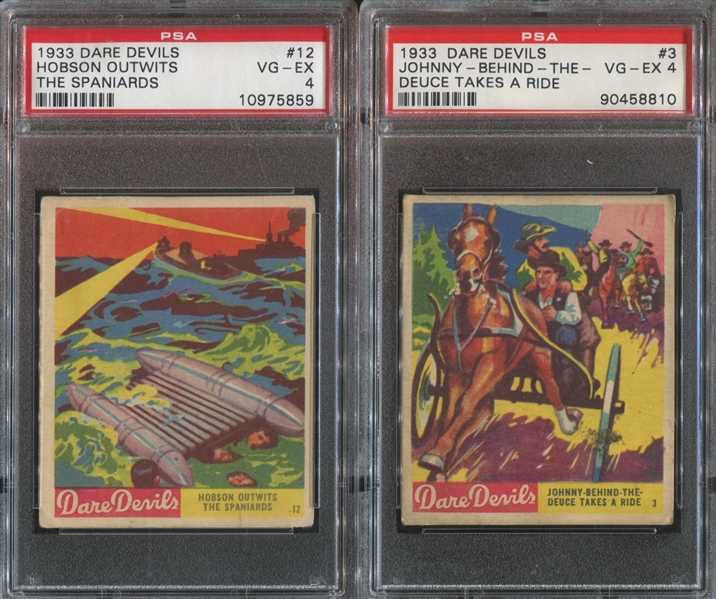 R39 National Chicle Dare Devils Lot of (2) PSA4 VG-EX Graded Cards