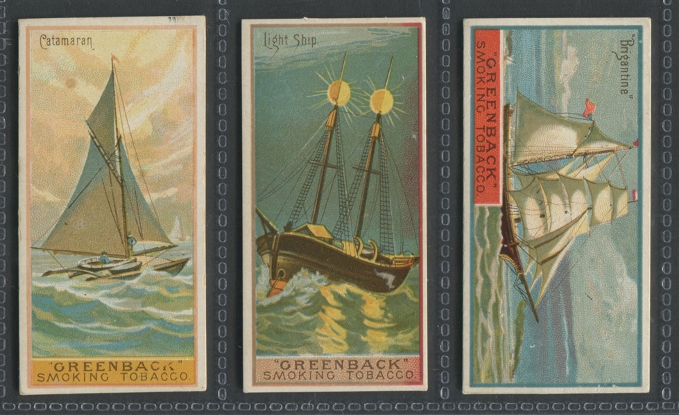 N408 Marburg Brothers Typical Ships Lot of (3) High Grade Cards