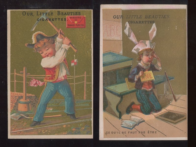 Allen & Ginter Our Little Beauties Lot of (2) Trade Cards