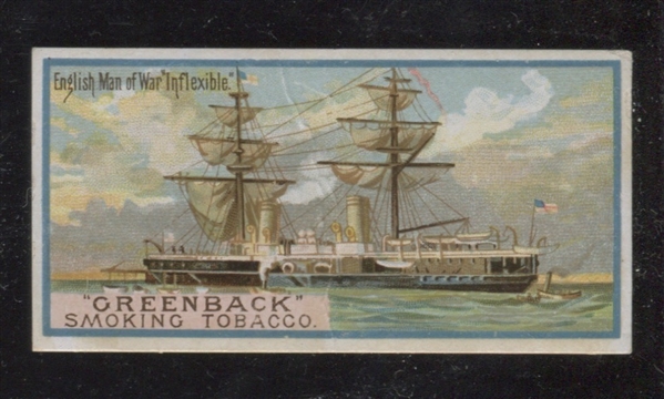 N408 Marburg Greenback Typical Ships English Man of War Inflexible