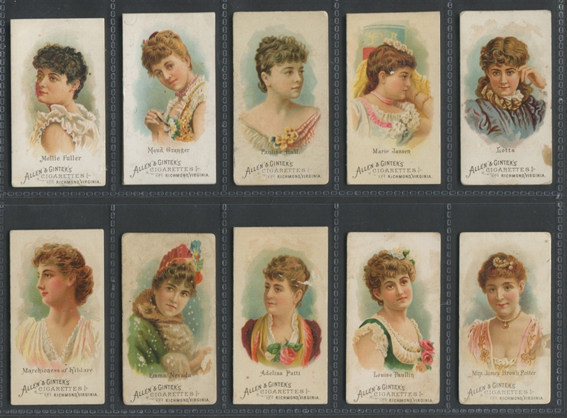 N26 Allen & Ginter World's Beauties (1st Series) Partial Set (25/50) Cards