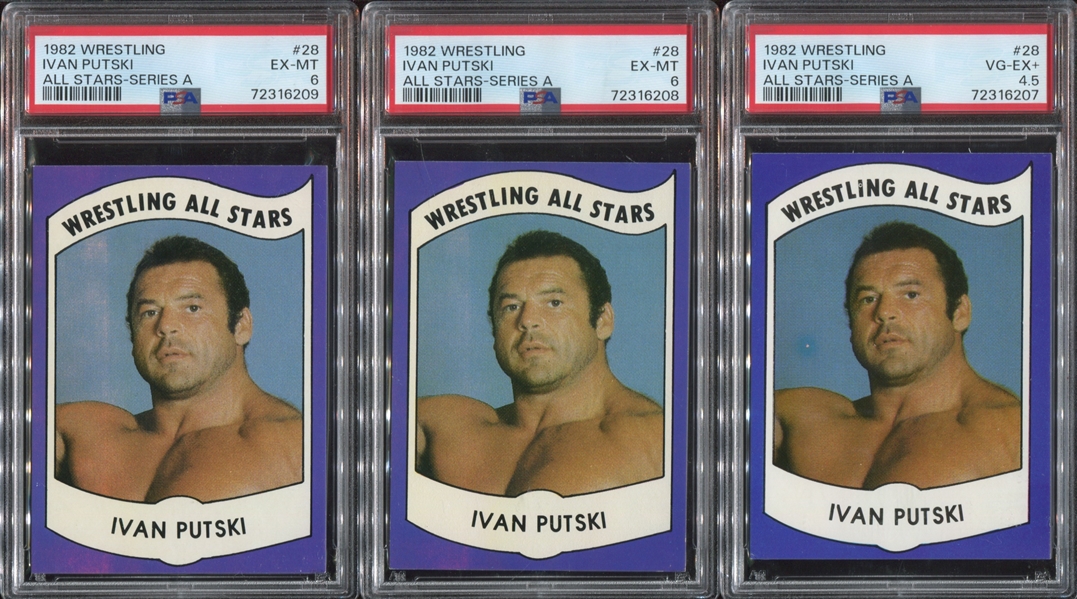 1982 Wrestling All-Stars Lot of (10) PSA-Graded Cards