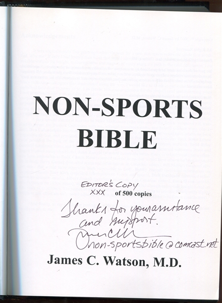 The Nonsports Bible By Chris Benjamin Editor's Copy