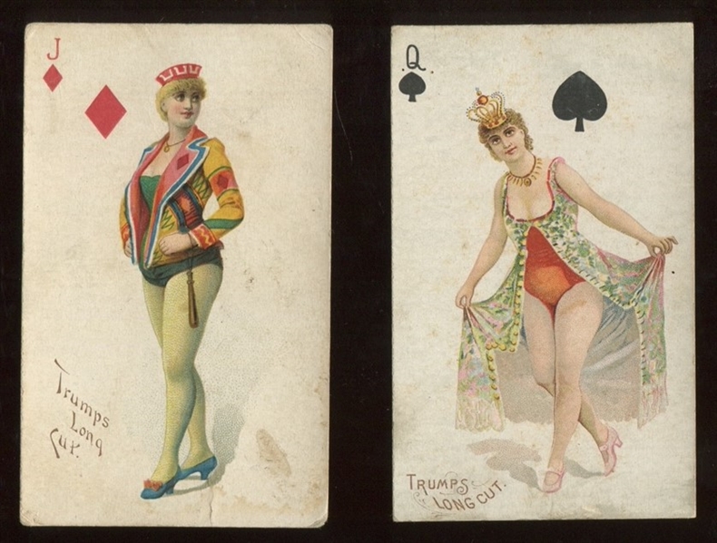 N457 Moore & Calvi Trumps Long Cut Lot of (4) Playing Cards