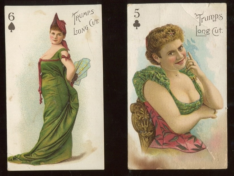 N457 Moore & Calvi Trumps Long Cut Lot of (4) Playing Cards