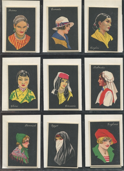 1929 Major Drapkin Girls of Many Lands Complete Set of (50) Cards