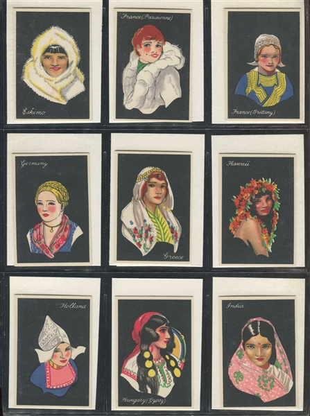 1929 Major Drapkin Girls of Many Lands Complete Set of (50) Cards