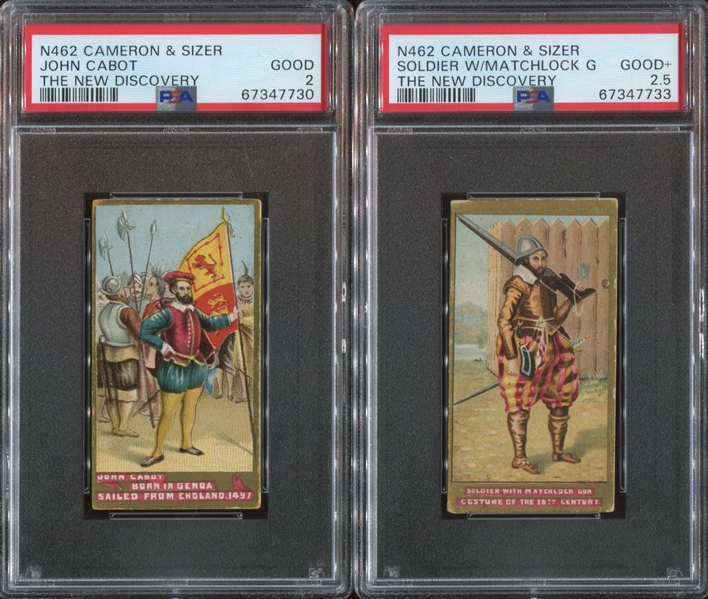 N462 Cameron & Sizer New Discovery Lot of (4) PSA-Graded Cards