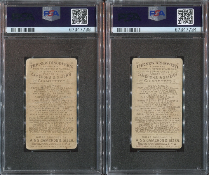 N462 Cameron & Sizer New Discovery Lot of (4) PSA-Graded Cards