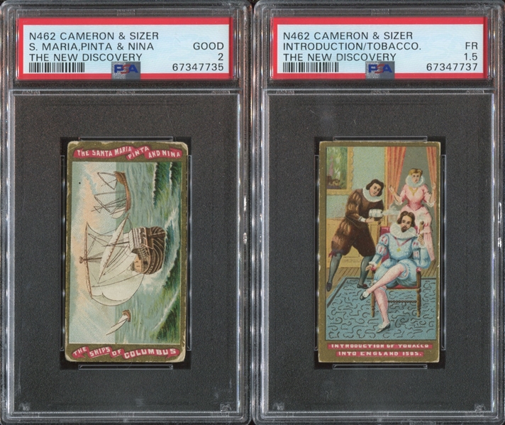 N462 Cameron & Sizer New Discovery Lot of (4) PSA-Graded Cards