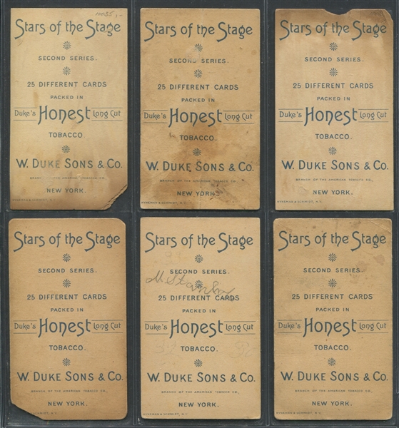 N130 Duke Honest Long Cut Stars of the Stage (2nd Series) Lot of (13) Cards