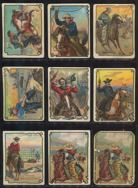 T53 Hassan Cigarettes Cowboy Series Near Set (43/49) Cards