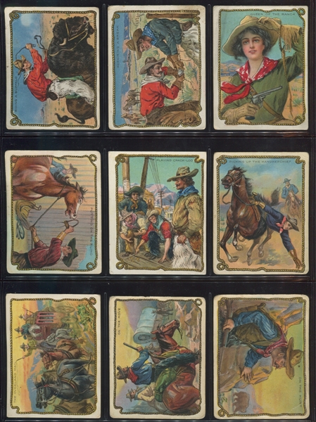 T53 Hassan Cigarettes Cowboy Series Near Set (43/49) Cards