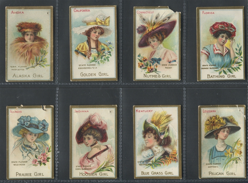 T106 Fatima Cigarettes State Girls Complete Set of (25) Cards