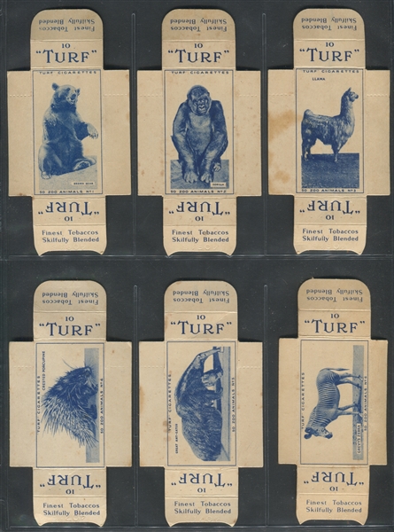 1955 Turf Cigarettes Animals Lot of (47) Complete Slides with Cards