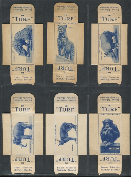 1955 Turf Cigarettes Animals Lot of (47) Complete Slides with Cards