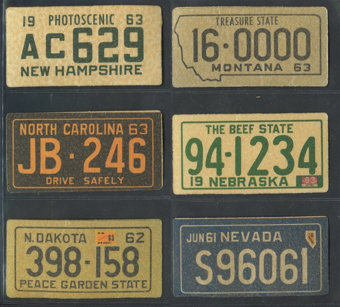 F-UNC General Mills License Plates Lot of (36) Cards