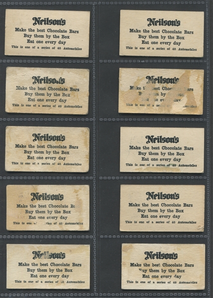 V60-2 Neilson's Automobiles (Color) Complete Set of (40) Cards