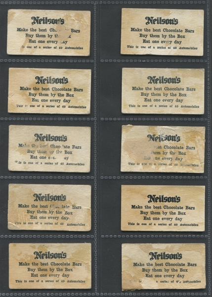 V60-2 Neilson's Automobiles (Color) Complete Set of (40) Cards