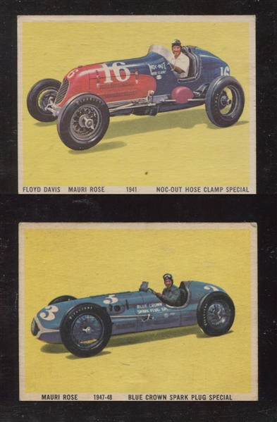 1960 Peter-Austin Magnajector Picture Cards Indy 500 Complete Set of (6) Double-Sided Cards