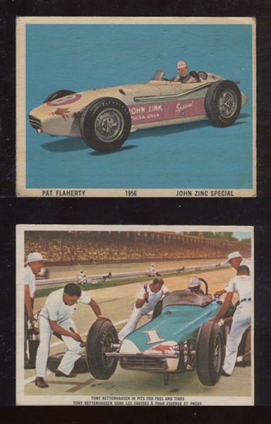 1960 Peter-Austin Magnajector Picture Cards Indy 500 Complete Set of (6) Double-Sided Cards