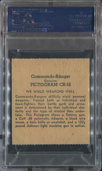 R34 W.H. Brady Commando Ranger #CR-52 We Wield Weapons PSA6 EX-MT