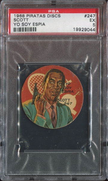 1968 Piratas Discs #247 Scott (Bill Cosby) PSA5 EX