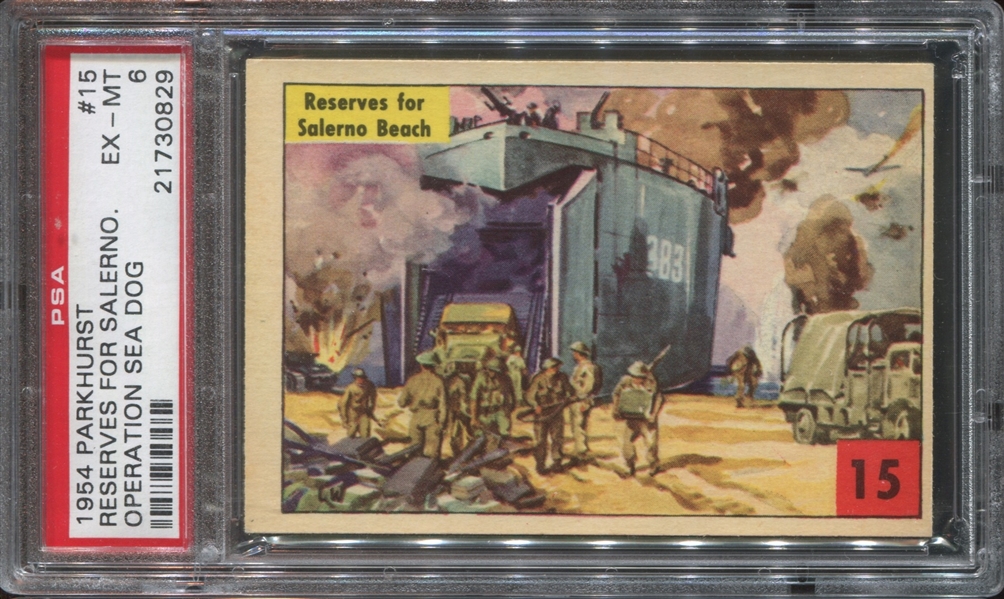 V339-9 Parkhurst Operation Sea Dog #15 Reserves for Salerno PSA6 EX-MT