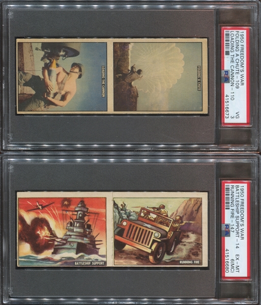 1950 Topps Freedom's War Lot of (5) PSA-Graded Panels