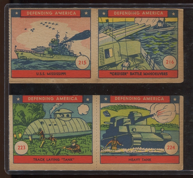 R40 Defending America Lot of (2) Uncut Pairs of Cards