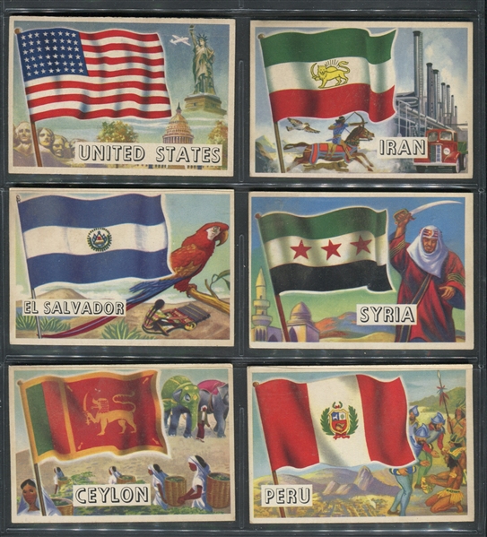 1956 Topps Flags of the World Complete Set of (80) Cards