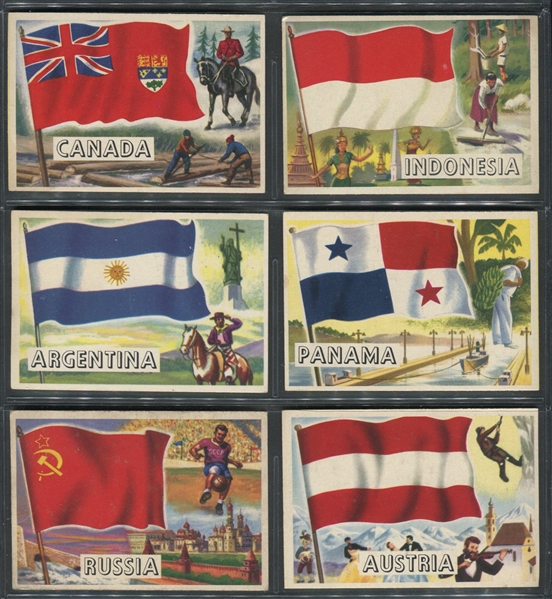 1956 Topps Flags of the World Complete Set of (80) Cards