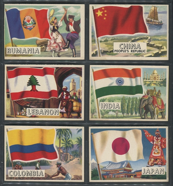 1956 Topps Flags of the World Complete Set of (80) Cards