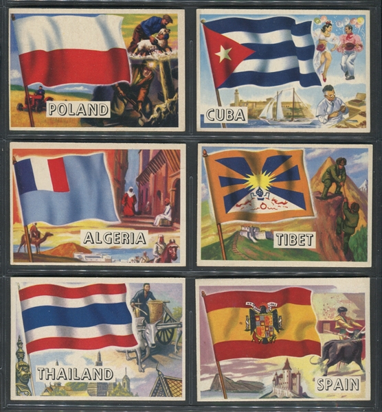 1956 Topps Flags of the World Complete Set of (80) Cards