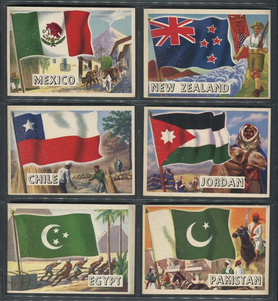 1956 Topps Flags of the World Complete Set of (80) Cards