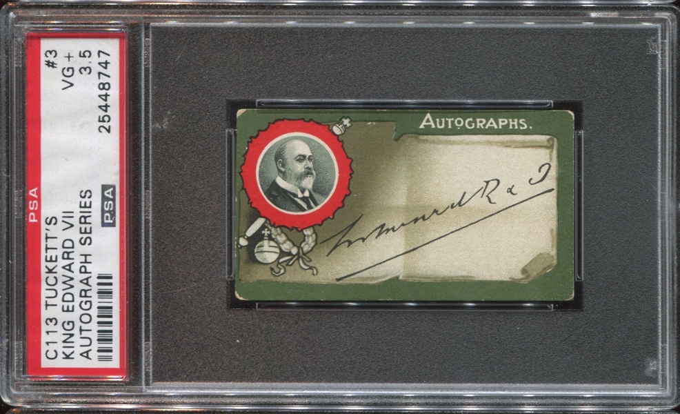 C113 Tuckett Cigarettes Autograph Series #3 King Edward VII PSA3.5 VG+