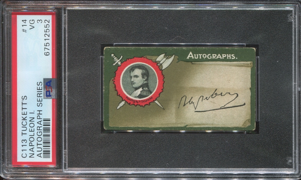 C113 Tuckett Cigarettes Autograph Series #14 Napoleon PSA3 VG